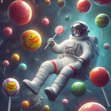 宇宙を漂うChupa Chups